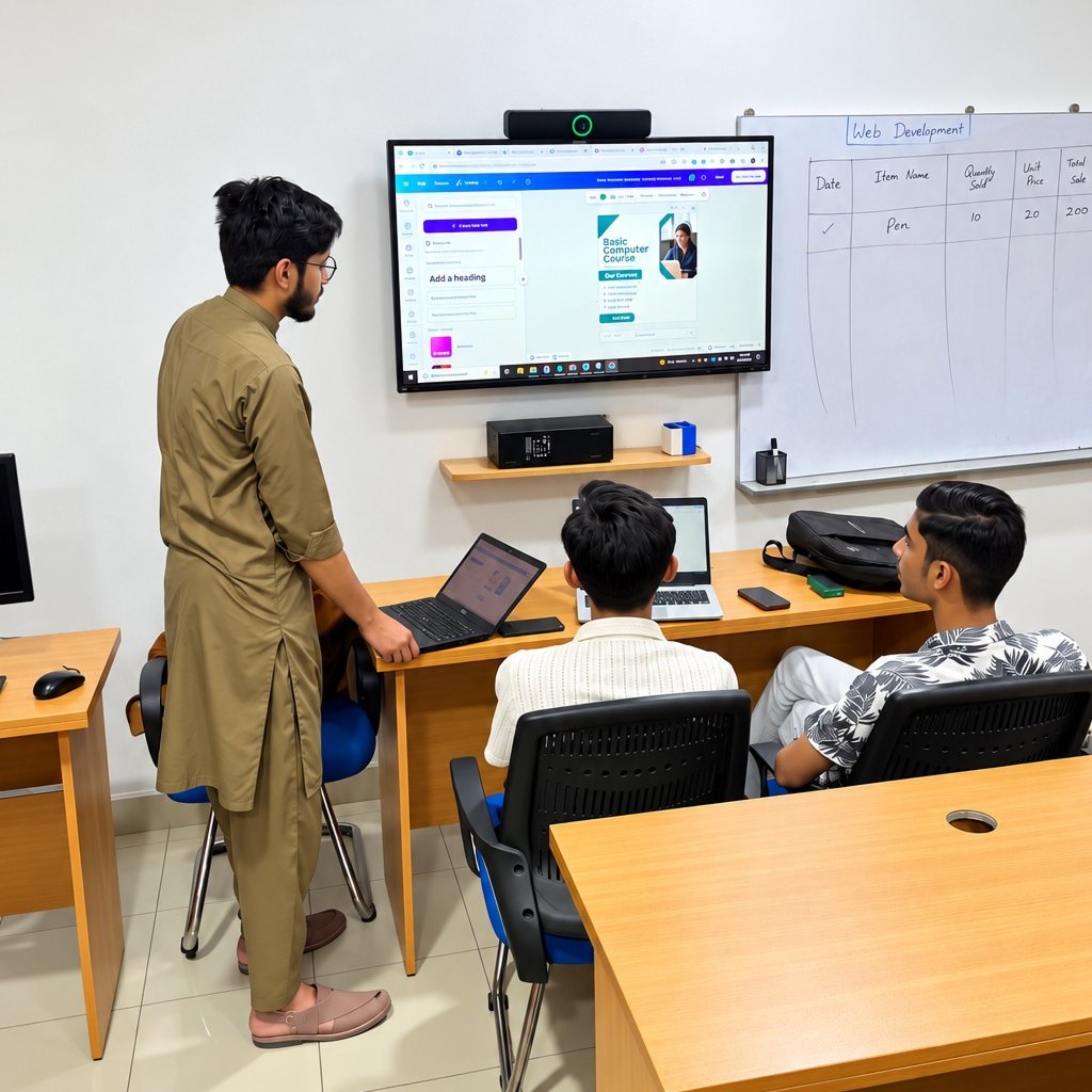 A mentor guiding learners in an AI Sanctuary classroom