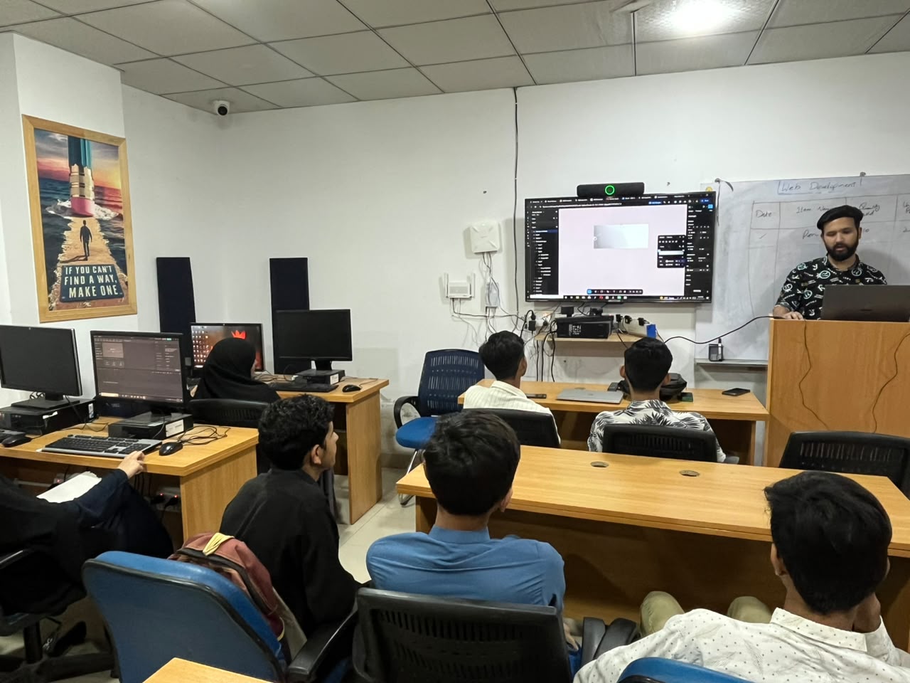 Learners attending a class at the AI Sanctuary centre